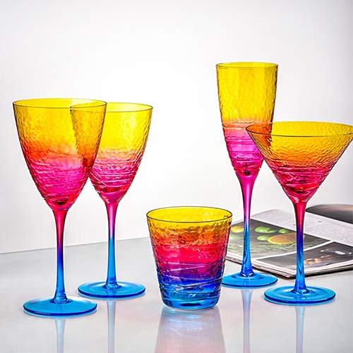 spraying color wine goblet oem supplier