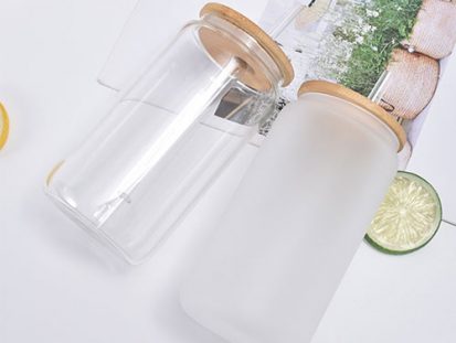 wholesale glass tumbler with straw