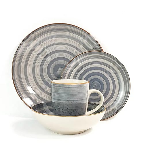 wholesale grey handpainted dinnerware set