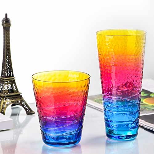 wholesale gradient hammer pattern drinking tumbler