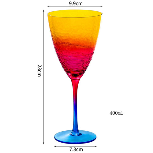 wholesale gradient hammer pattern glass wine