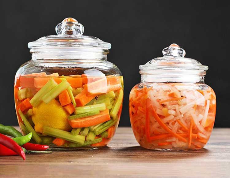 clear glass sweet storage jars with lid