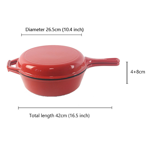 red enamel cast iron pans wholesale