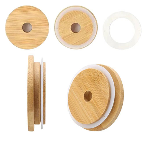 glass tumbler bamboo lid