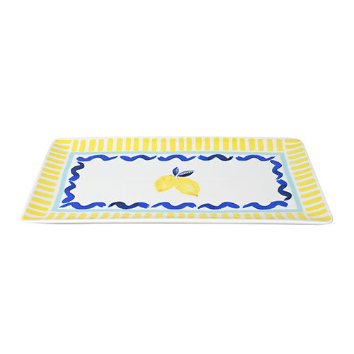 porcelain lemon decal ceramic platter