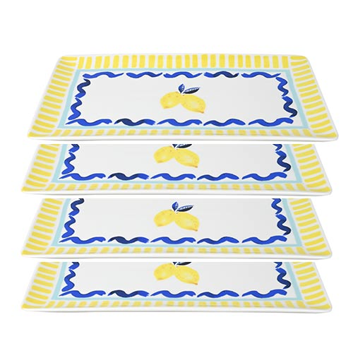 Riviera porcelain dinner plates lemon