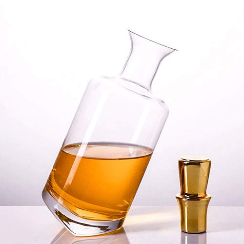 oblique-bottomed whiskey wine glass set