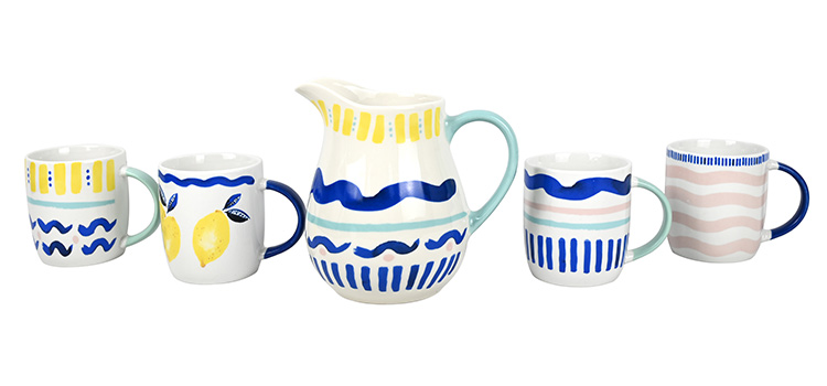 porcelain riviera mugs set of 4