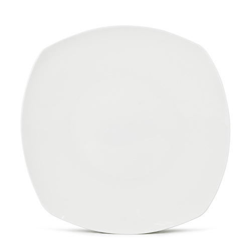 white bone china rounded square plates wholesale