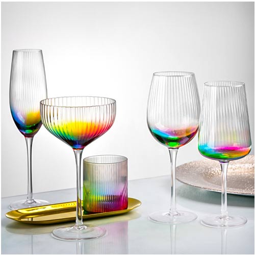 wholesale factory of colorful embossed wine goblet