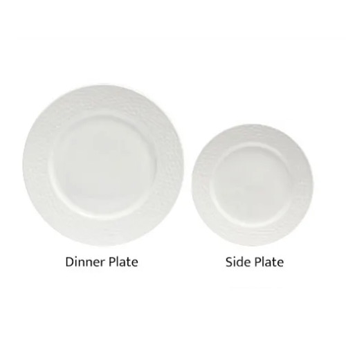 white embossed ceramic dinner plates manufacturer