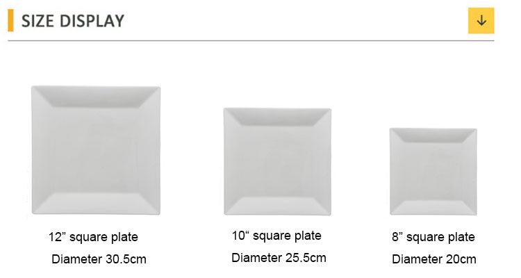 square white porcelain plates bulk sale