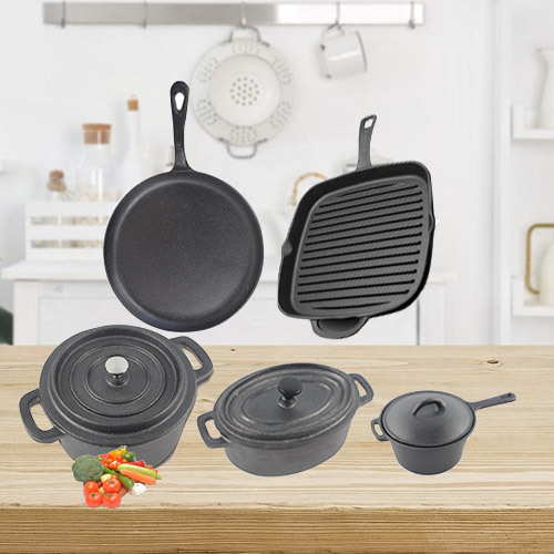 black cast iron cookware set wholesale