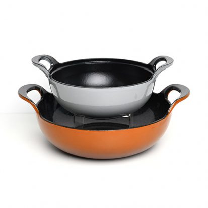 cast iron enameled wok wholesale