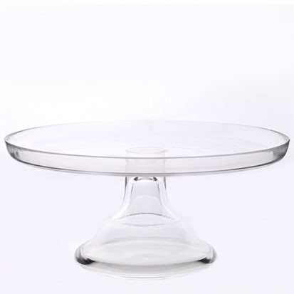 round shape clear glass cake plate wholesale
