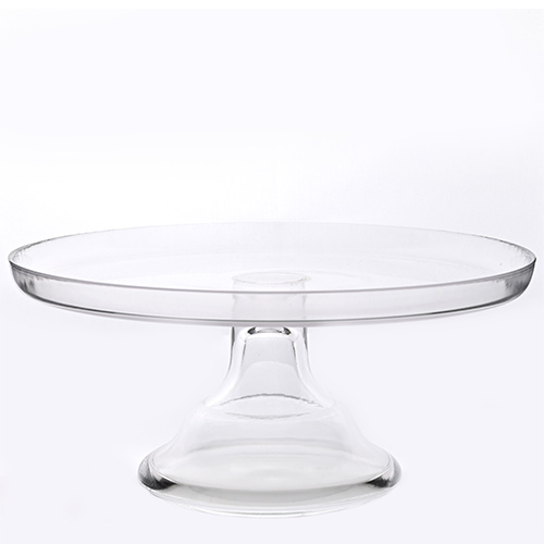 round shape clear glass cake plate wholesale