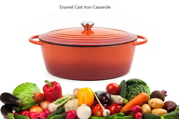 cast iron casserole dish with lid