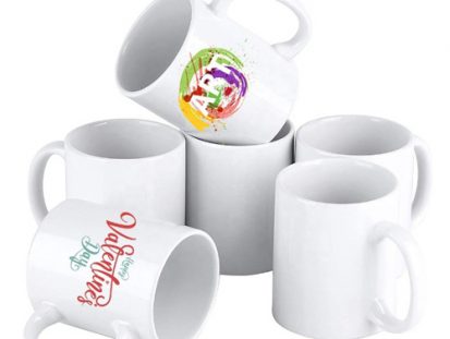 custom white sublimation ceramic mugs