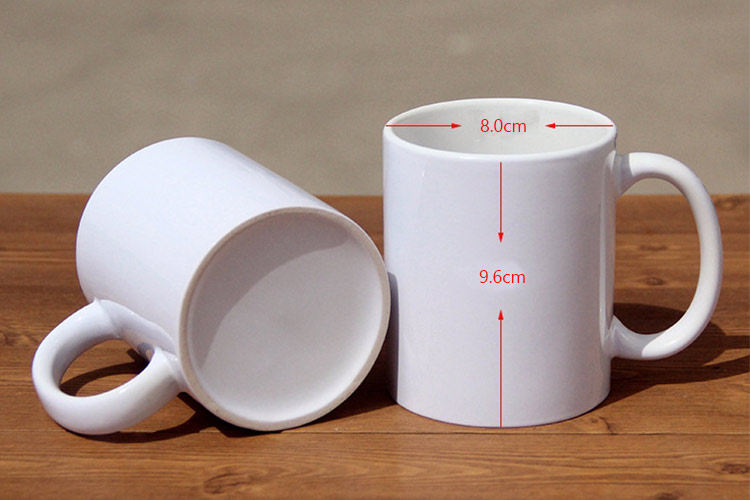 white sublimation mugs with logo printed