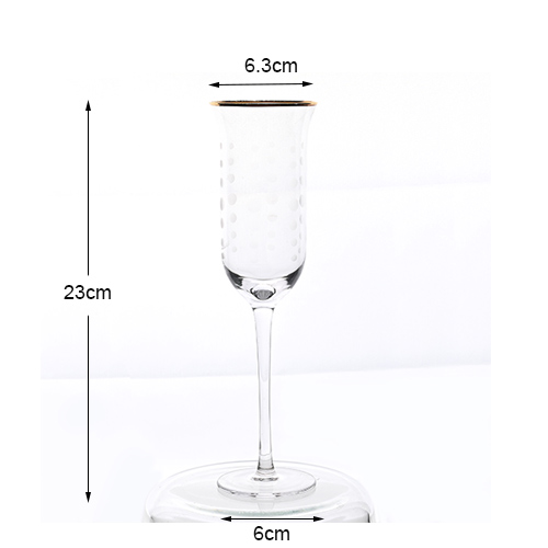 gold rim clear champagne flute glass wholesale