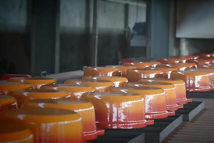 process of enamel casserole dish