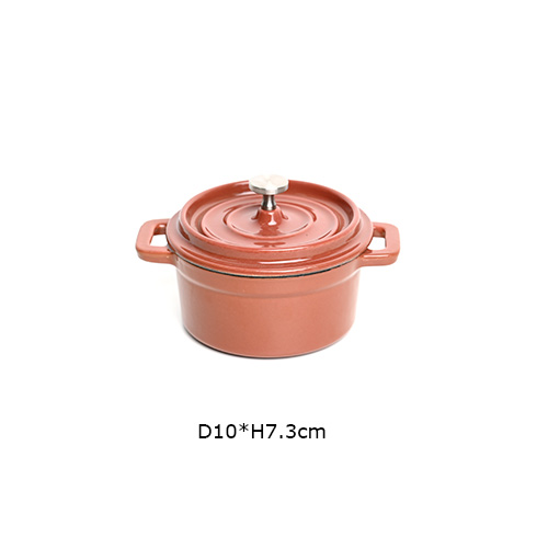 10cm orange brown cast iron dutch oven wholesale