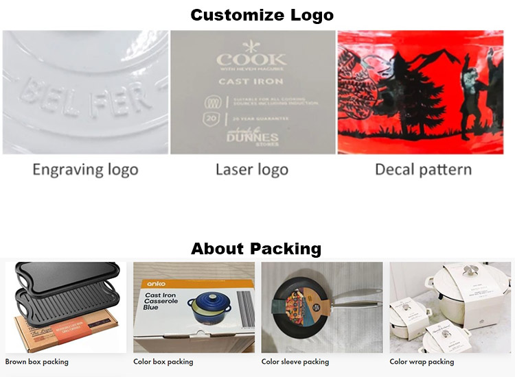 cookware product customize logo