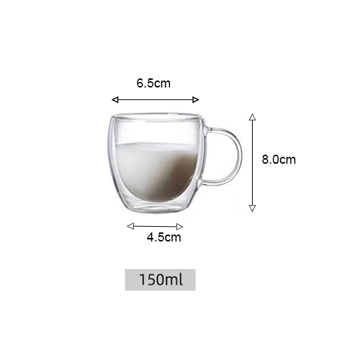 5oz double-walled glass coffee cups