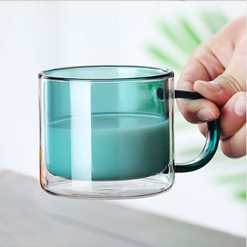 colored double-sided glass cup