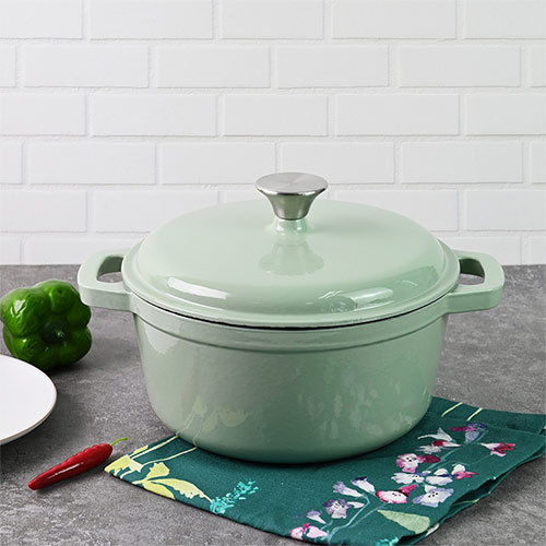 light green wholesale supplier of cast iron casserole