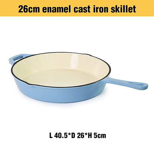 blue enameled cast iron frying skillet wholesale