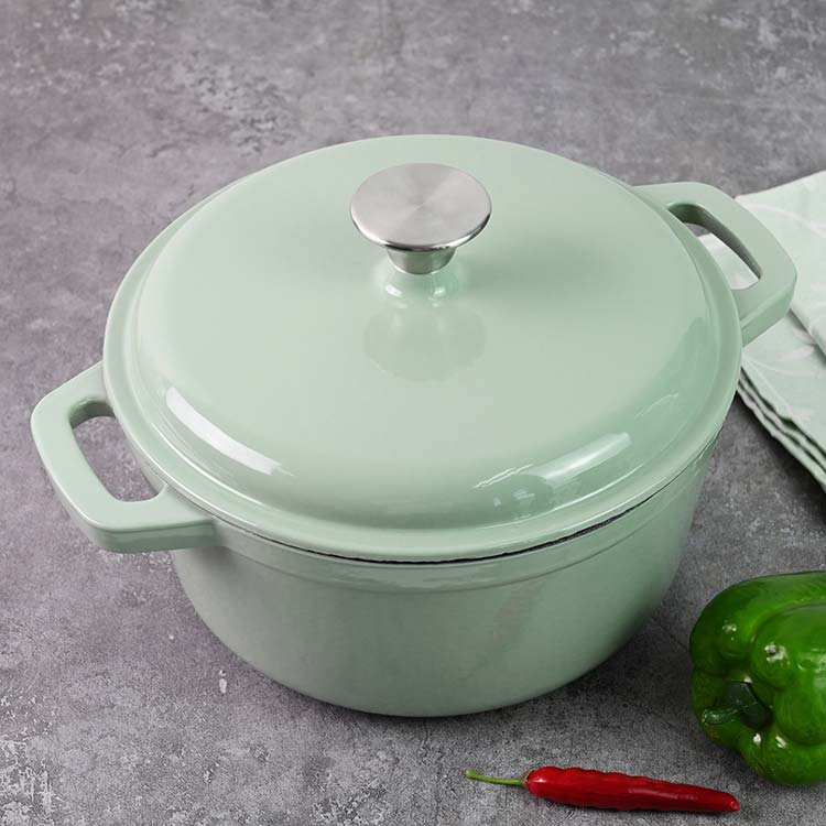 light green oem iron casserole pot wholesale