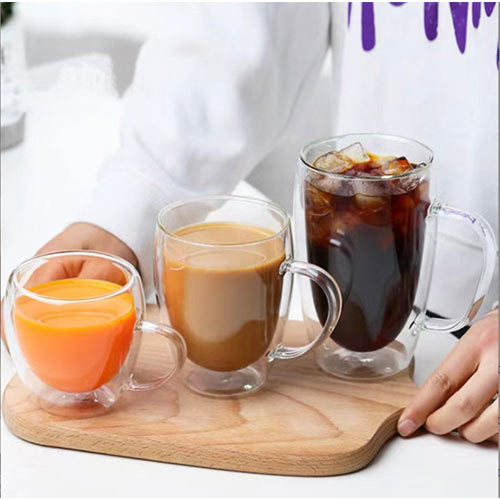 wholesale double-wall glass coffee cups