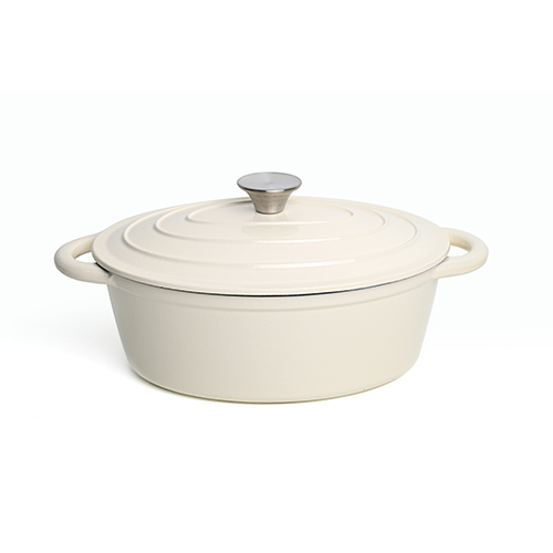 wholesale oval shape cast iron pot