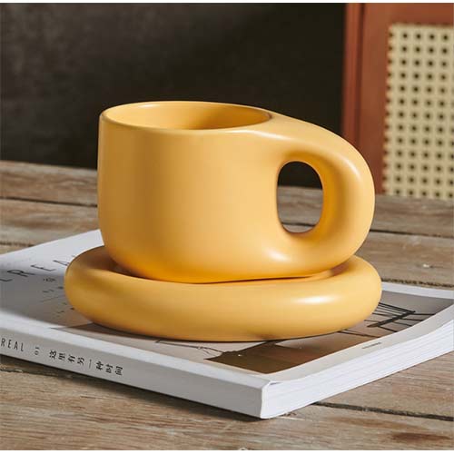 wholesale 400ml ceramic cups with saucer