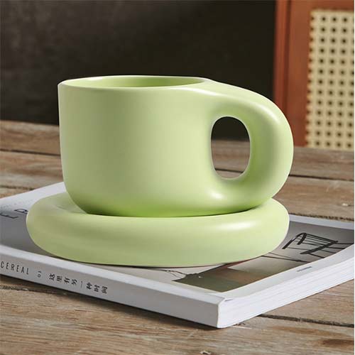 400ml ceramic cups with saucer factory