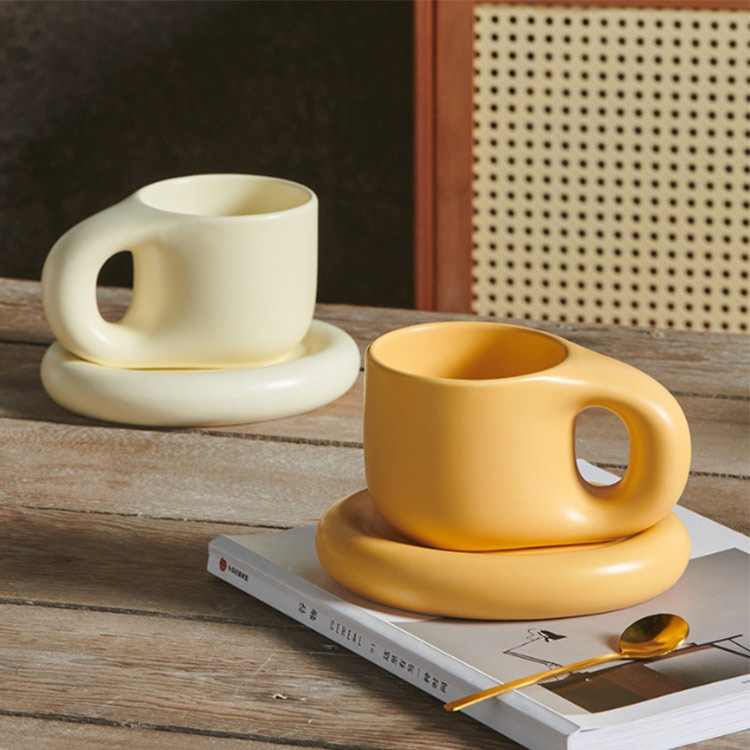 ceramic cup with handle and saucer wholesale