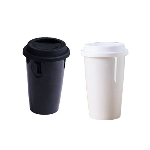 wholesale ceramic mug with silicone lid