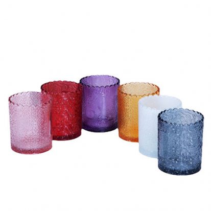 colorful glass candle jar wholesale