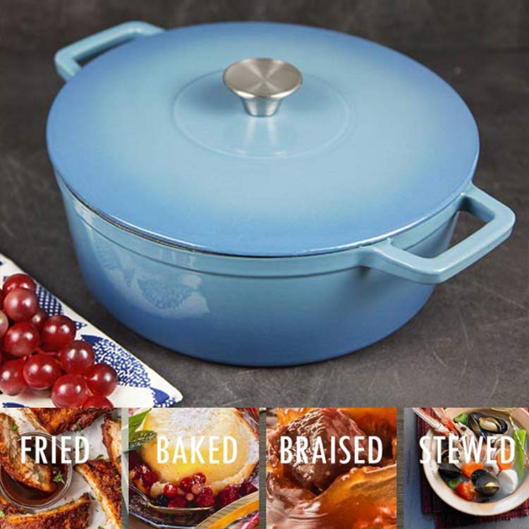 cast iron blue casserole dish wholesale