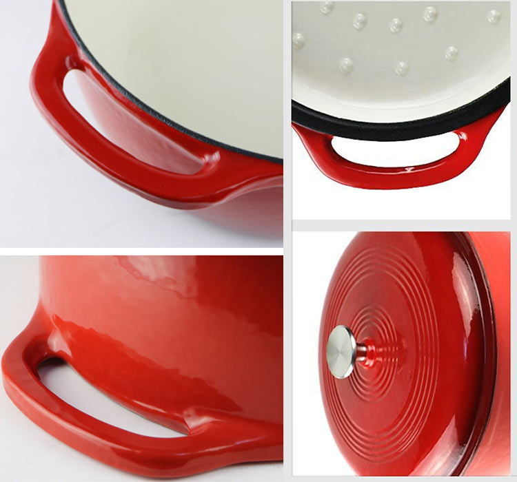 custom enamel casserole with lid