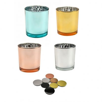 wholesale glass candle jar with lid