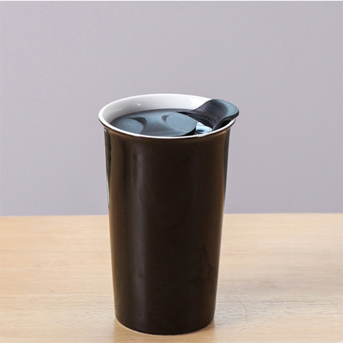 custom logo ceramic travel mugs with silicone lid