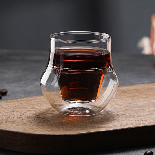 wholesale double-wall glass coffee mugs