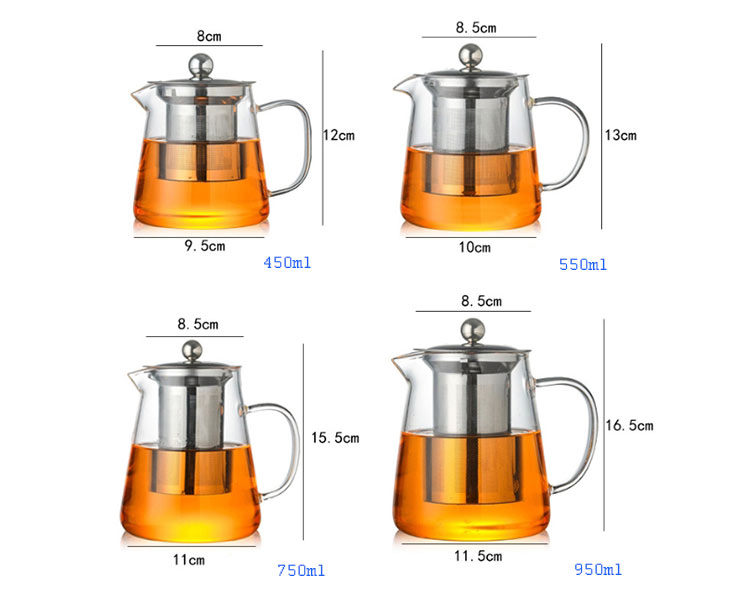 wholesale clear glass teapots supplier