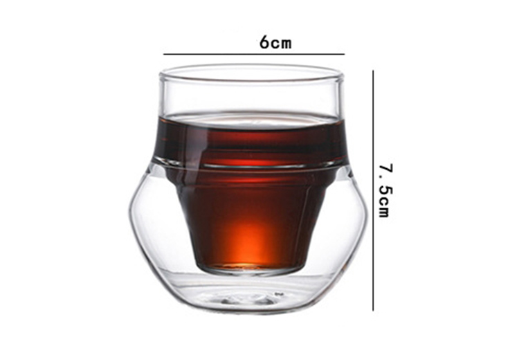 double-wall glass coffee cup 80ml