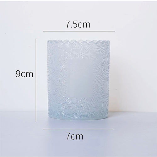 250ml white candle glass cup wholesale