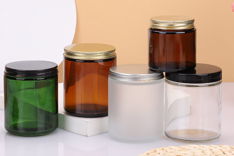 wholesale glass candle jars with lids 100ml