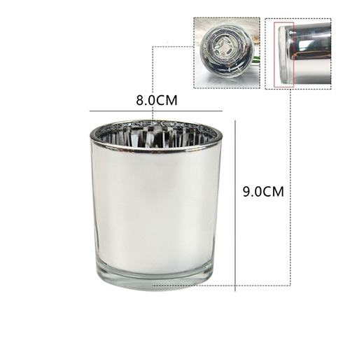 wholesale glass candle cup with lid factory