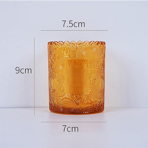250ml yellow candle glass cup wholesale